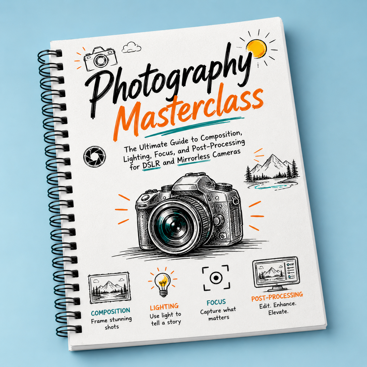 Photography Masterclass: The Ultimate Guide to Composition, Lighting, Focus, and Post-Processing for DSLR and Mirrorless Cameras