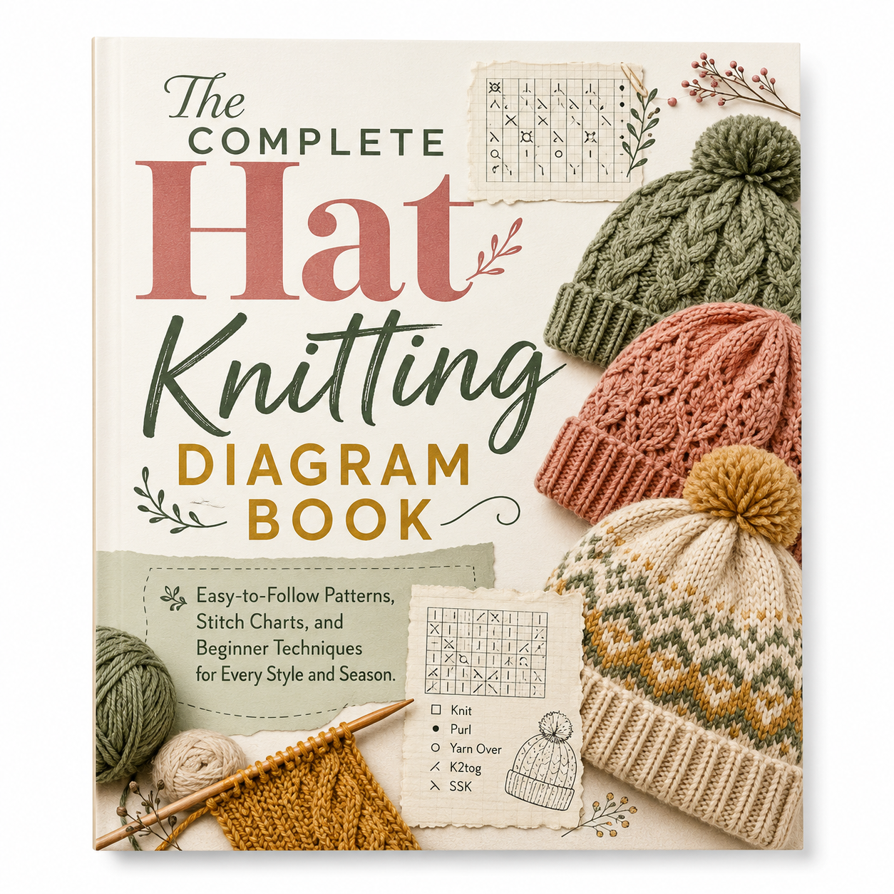 The Complete Hat Knitting Diagram Book: Easy-to-Follow Patterns, Stitch Charts, and Beginner Techniques for Every Style and Season